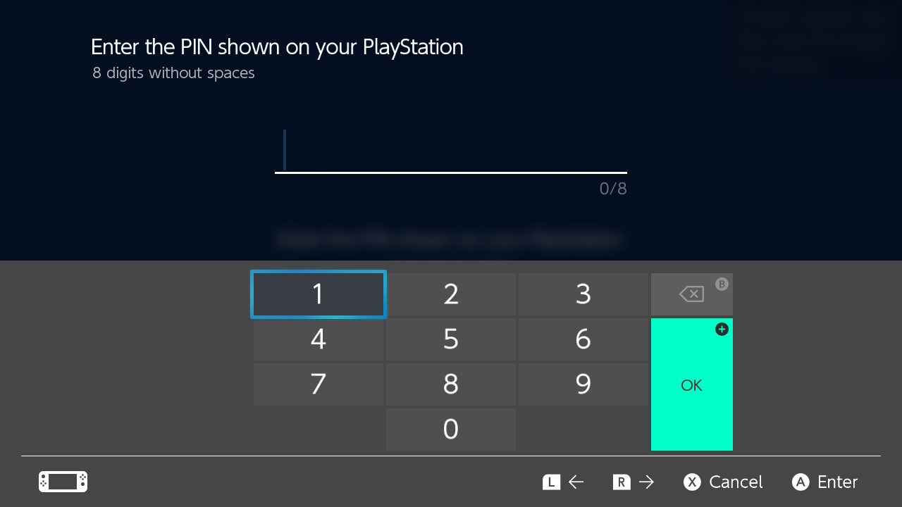 Entering the 8-digit PIN
